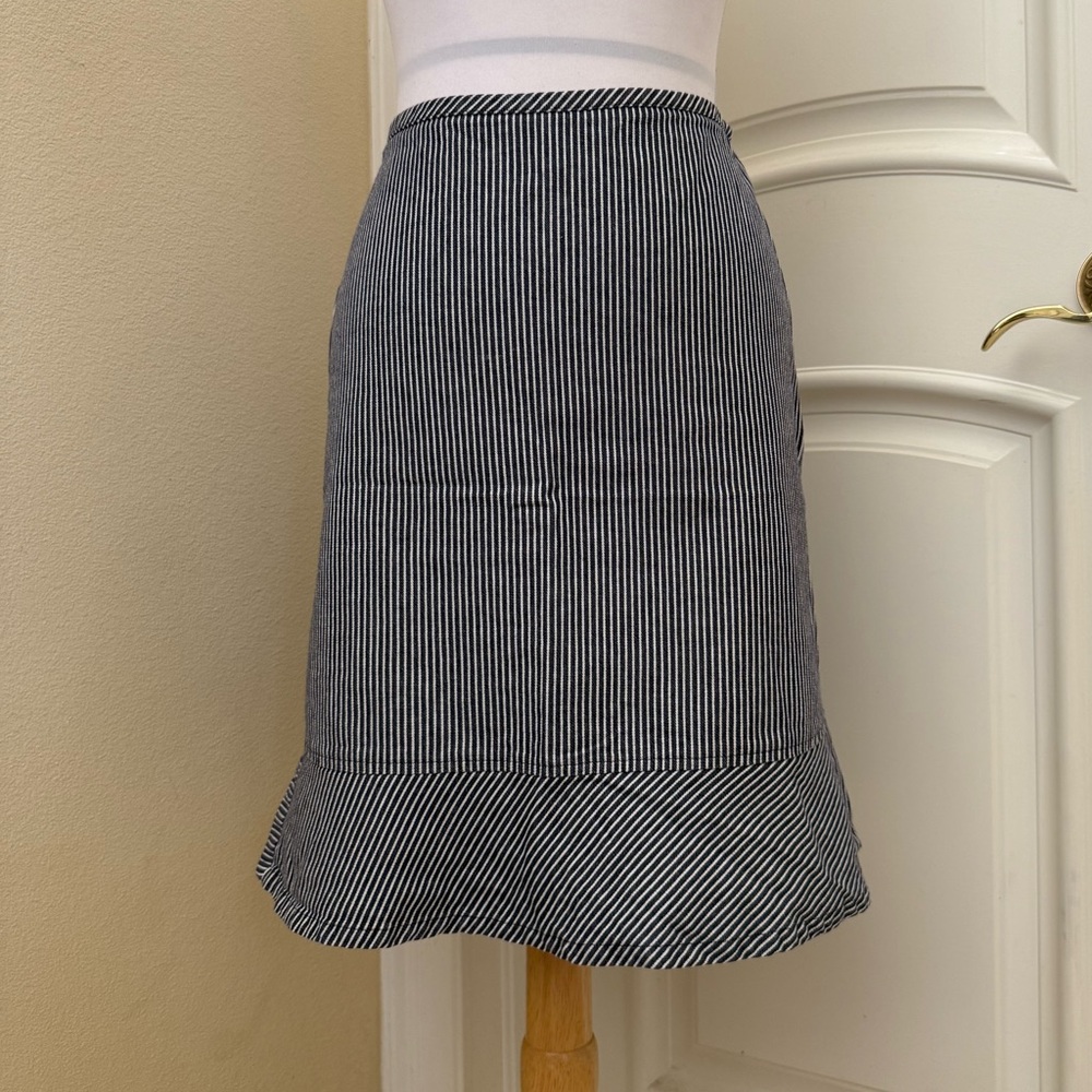 Loft Striped Black and White Women's cotton Skirt